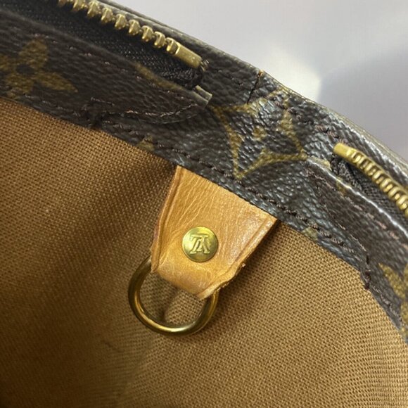 LOUIS VUITTON Cabas Mezzo Shoulder Bag Monogram Leather Brown - Picture 13 of 14